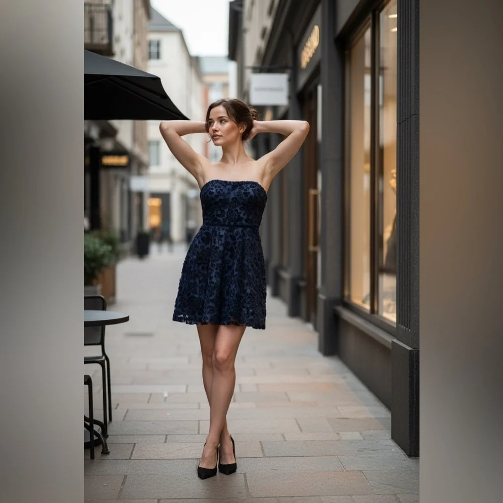 City Studio Black Junior Party Dress - New bleue Navy size 3